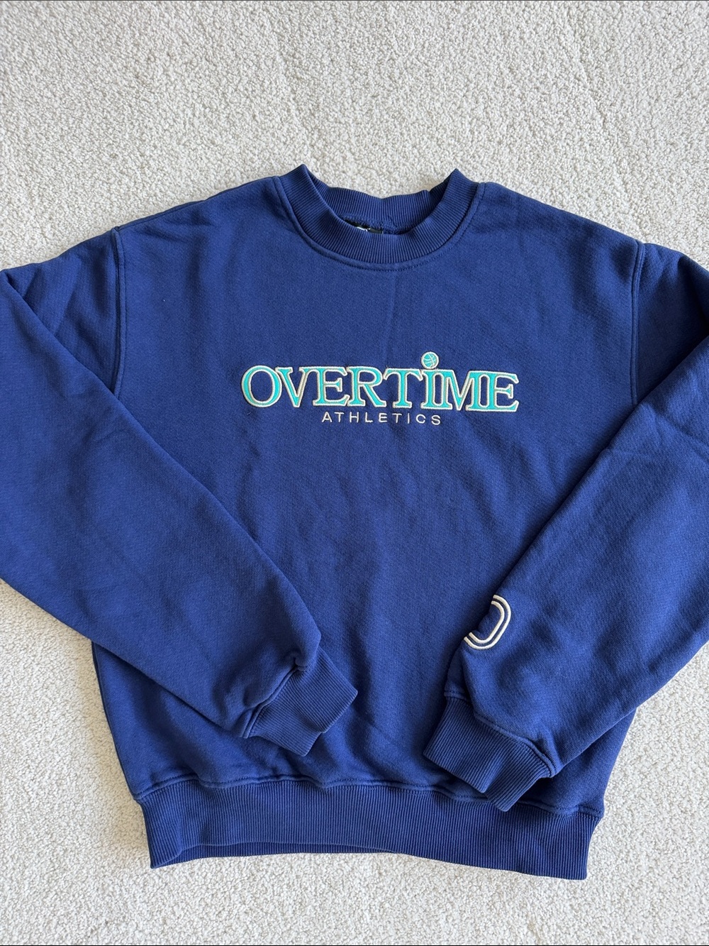 Kids Overtime Athletics Navy Crewneck Sweatshirt -size L